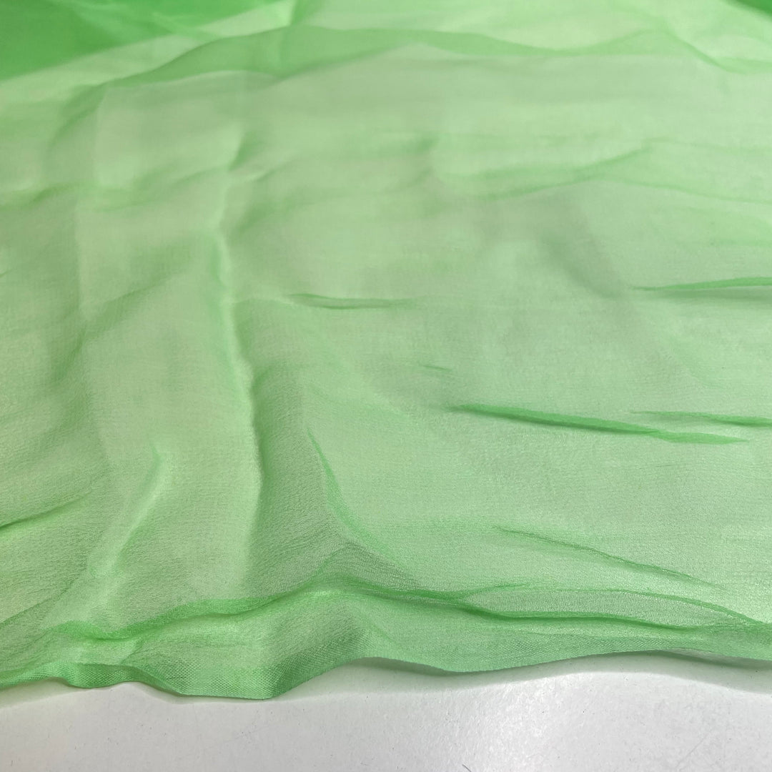 Cabbage Looper Caterpillar - Chiffon Cotton Woven - Green - 2.1M Bundle
