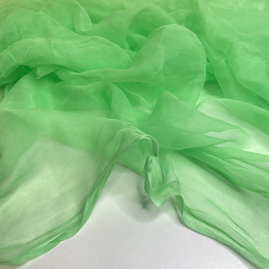 Cabbage Looper Caterpillar - Chiffon Cotton Woven - Green - 2.1M Bundle