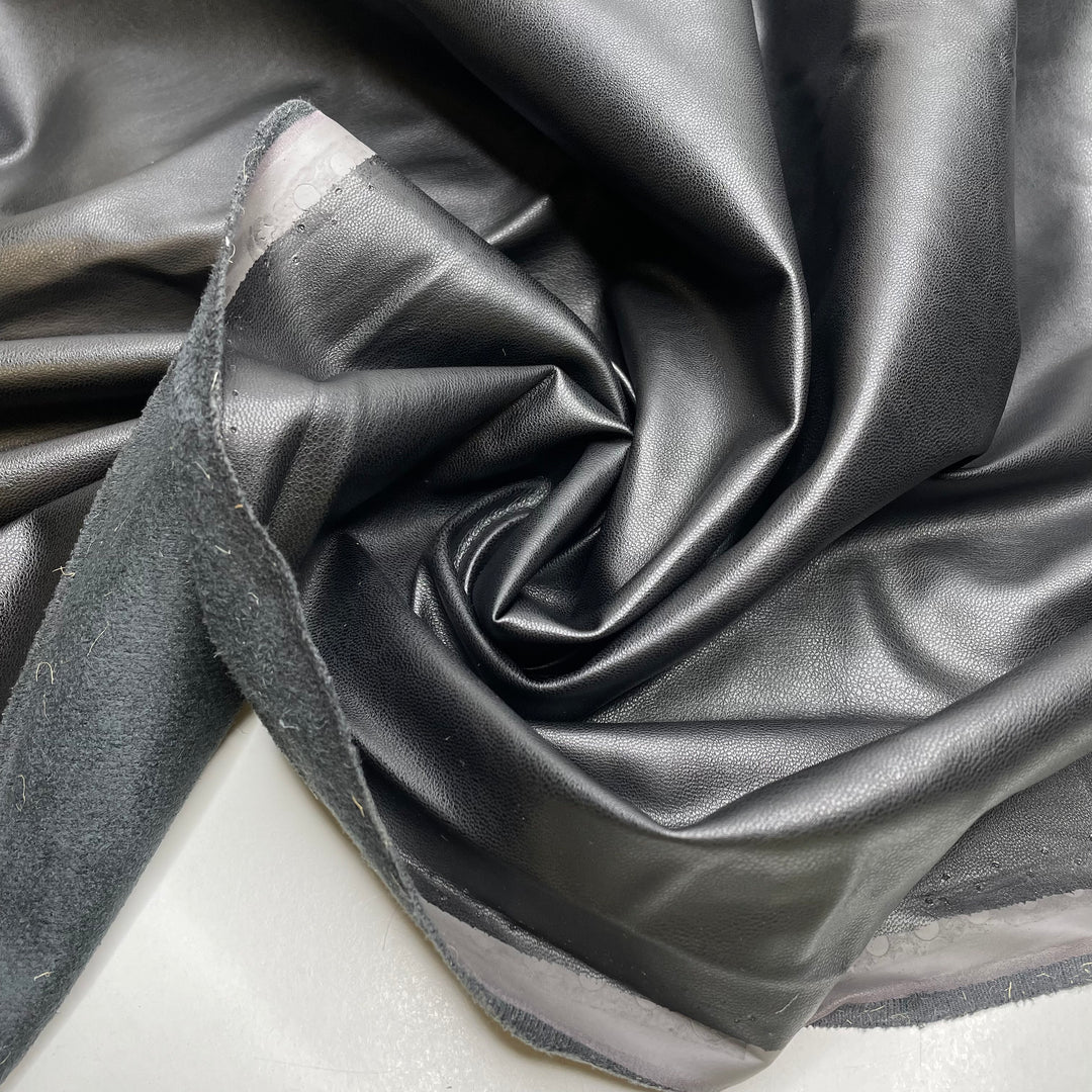 A Jedi S Footwork - Pleather Polyester Backing PU/Poly Knit - Black - 0.6M Bundle