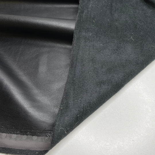 A Jedi S Footwork - Pleather Polyester Backing PU/Poly Knit - Black - 0.6M Bundle