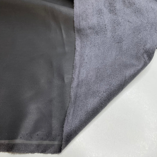 AP- 5 - Pleather Polyester Backing PU/Poly Knit - Dark Grey - 0.85M Bundle