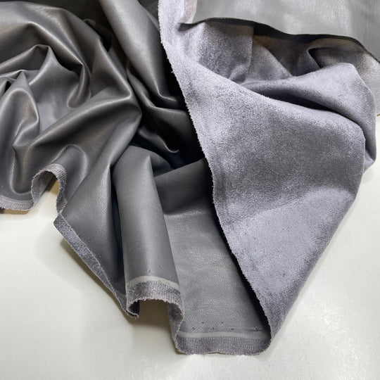 AP- 5 - Pleather Polyester Backing PU/Poly Knit - Dark Grey - 0.85M Bundle