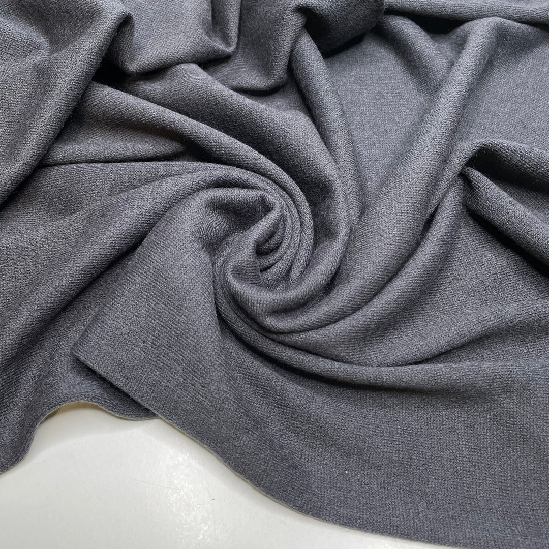 Seventh Sister - Rib Knit Wool Blend Knit - Dark Grey - 4.2M Bundle