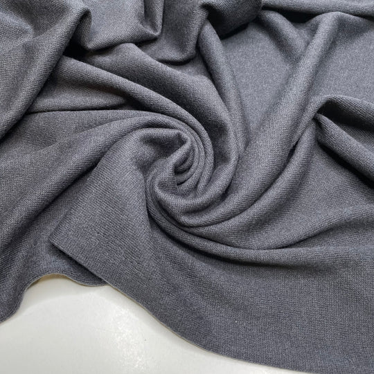 Seventh Sister - Rib Knit Wool Blend Knit - Dark Grey - 4.2M Bundle