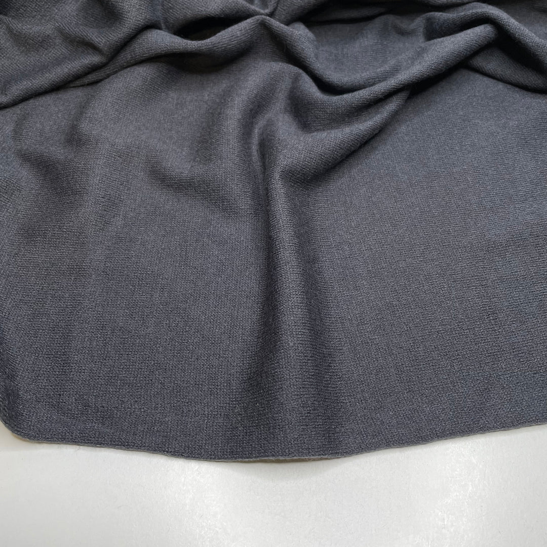 Seventh Sister - Rib Knit Wool Blend Knit - Dark Grey - 4.2M Bundle