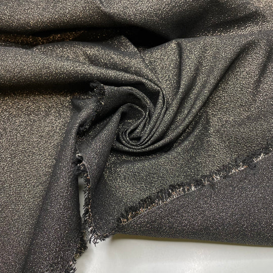 Travelling At Light Speed - Metallic Polyester Blend Woven - Black/Gold - 1.7M Bundle