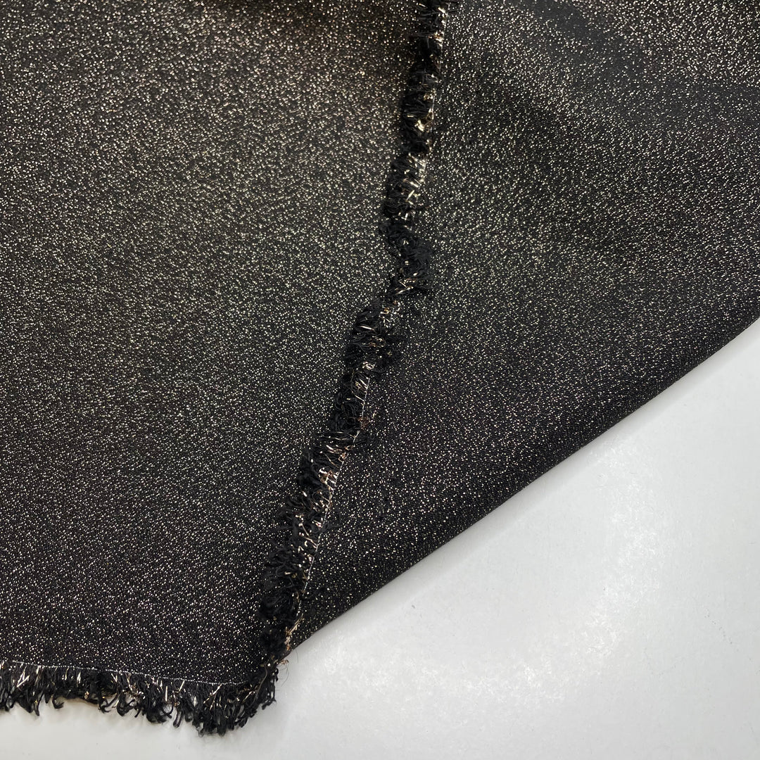 Travelling At Light Speed - Metallic Polyester Blend Woven - Black/Gold - 1.7M Bundle