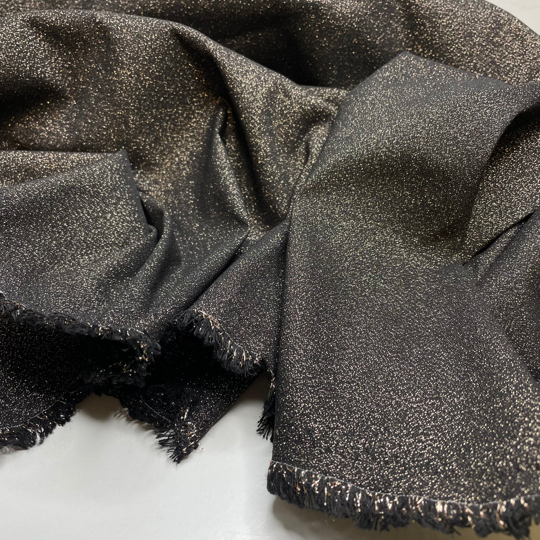 Travelling At Light Speed - Metallic Polyester Blend Woven - Black/Gold - 1.7M Bundle