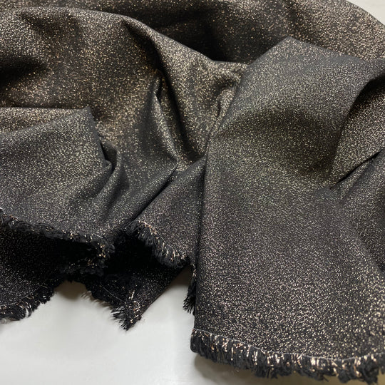 Travelling At Light Speed - Metallic Polyester Blend Woven - Black/Gold - 1.7M Bundle