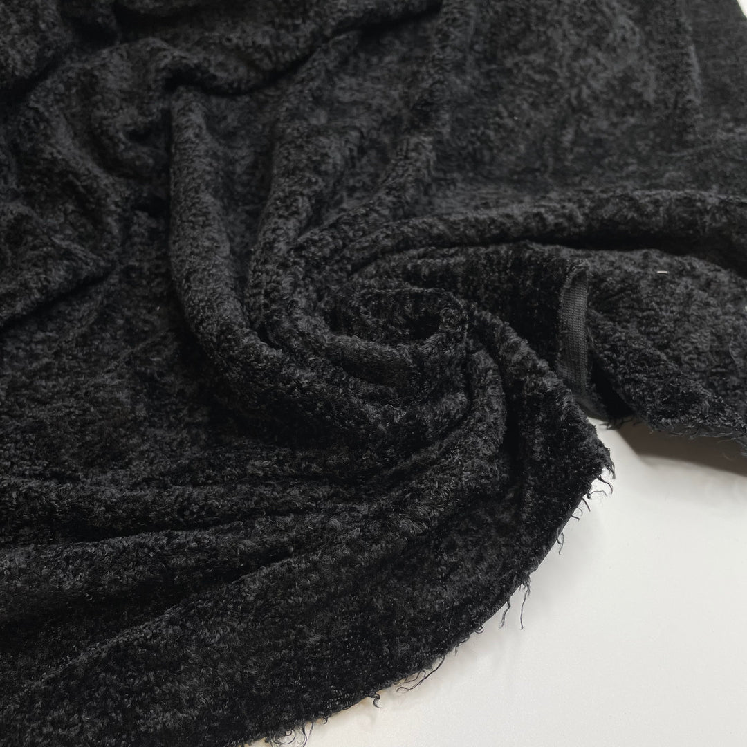 UB - Faux Terrier - Short Hair Poly Knit - Black - 3.5M Bundle