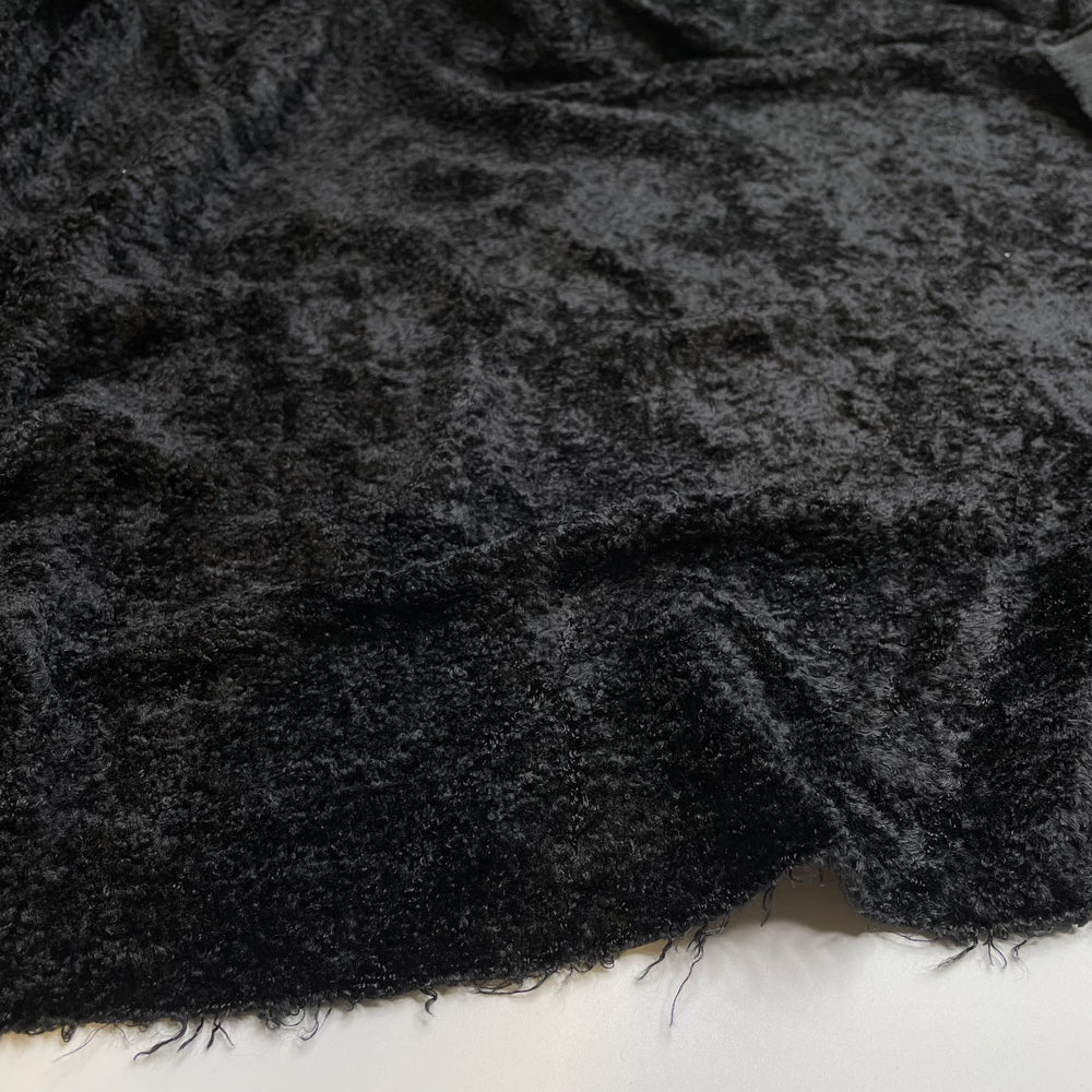 UB - Faux Terrier - Short Hair Poly Knit - Black - 3.5M Bundle