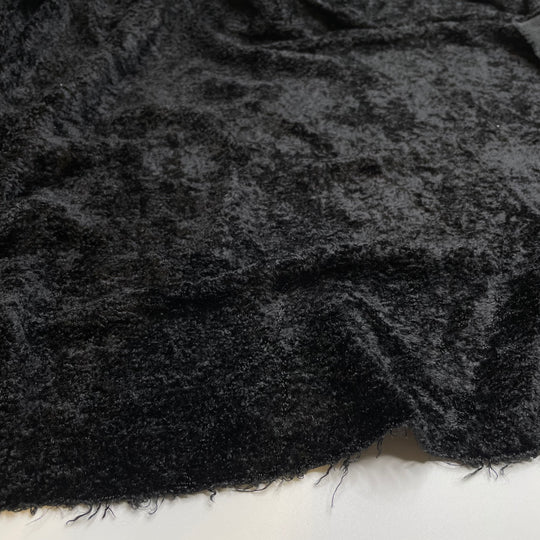 UB - Faux Terrier - Short Hair Poly Knit - Black - 3.5M Bundle
