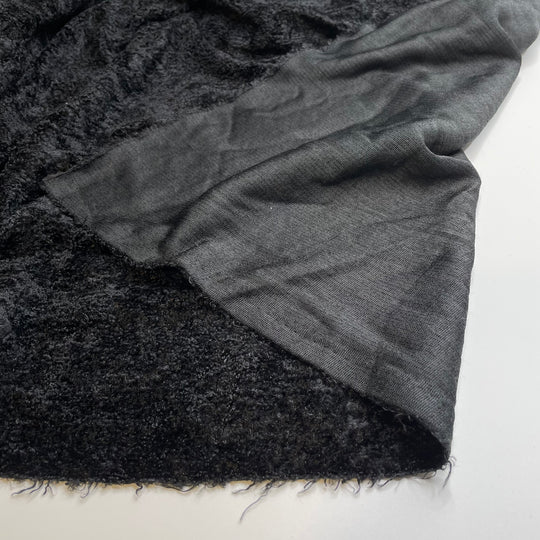 UB - Faux Terrier - Short Hair Poly Knit - Black - 3.5M Bundle