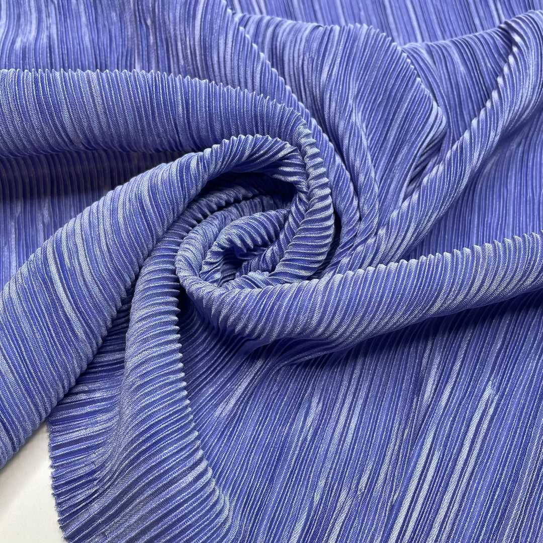 Disco Time - Pleated Poly Woven - Periwinkle - 1.1M Bundle