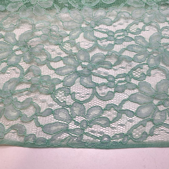 Cool As A Cucumber - Lace Poly Knit - Light Green Floral - 1.25M Bundle