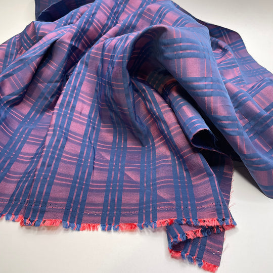 A Lil Something - Poly Woven - Blue/Pink Plaid - 1.4M Bundle