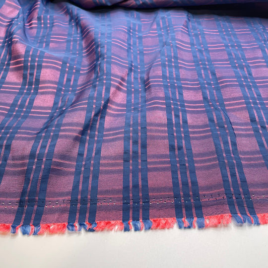 A Lil Something - Poly Woven - Blue/Pink Plaid - 1.4M Bundle