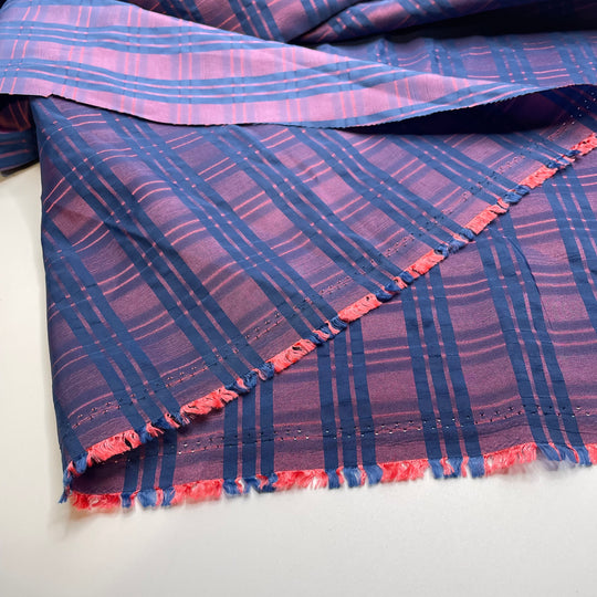 A Lil Something - Poly Woven - Blue/Pink Plaid - 1.4M Bundle