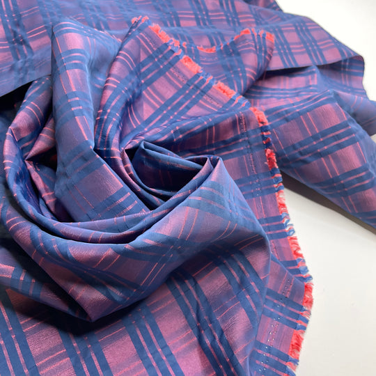 A Lil Something - Poly Woven - Blue/Pink Plaid - 1.4M Bundle