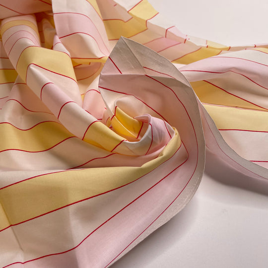 Indescribable Love - Poly/Cotton Woven - White Multi Stripes - 3M Bundle