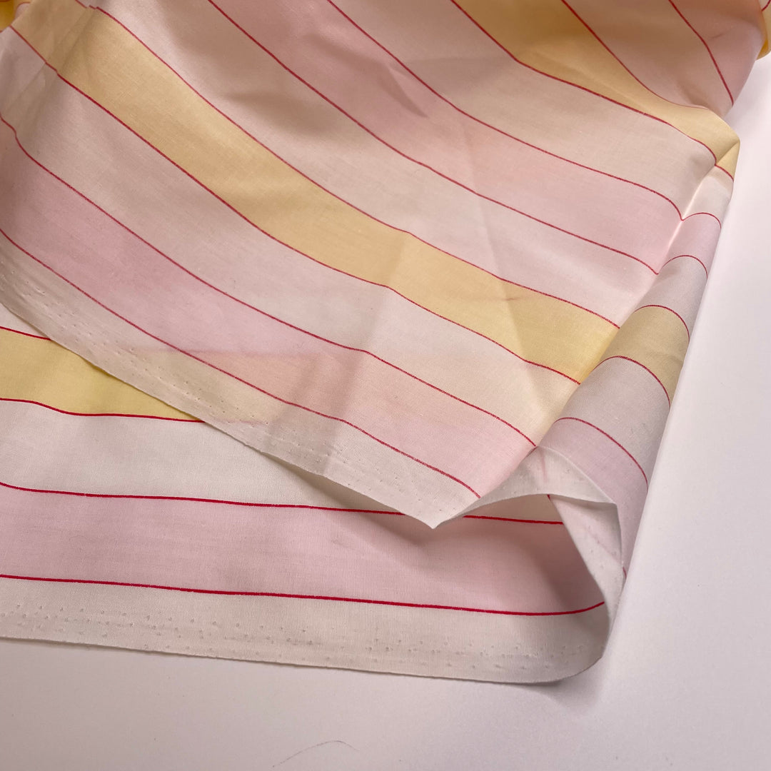 Indescribable Love - Poly/Cotton Woven - White Multi Stripes - 3M Bundle
