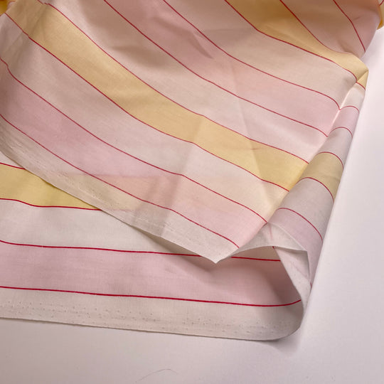 Indescribable Love - Poly/Cotton Woven - White Multi Stripes - 3M Bundle