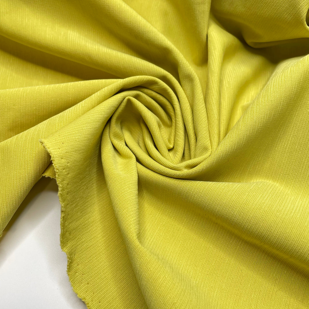 Display Lemons - Double Cloth Knit Polyester Blend  - Yellow - 3.8M Bundle
