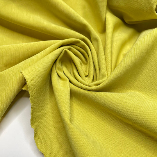 Display Lemons - Double Cloth Knit Polyester Blend  - Yellow - 3.8M Bundle