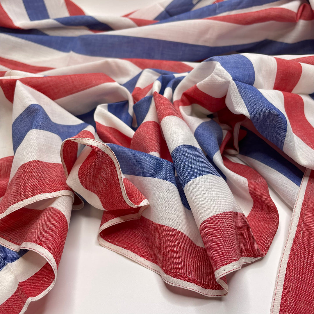 Cabin Vacation - Cotton/Poly Woven - Red/Blue Stripes - 1.45M Bundle