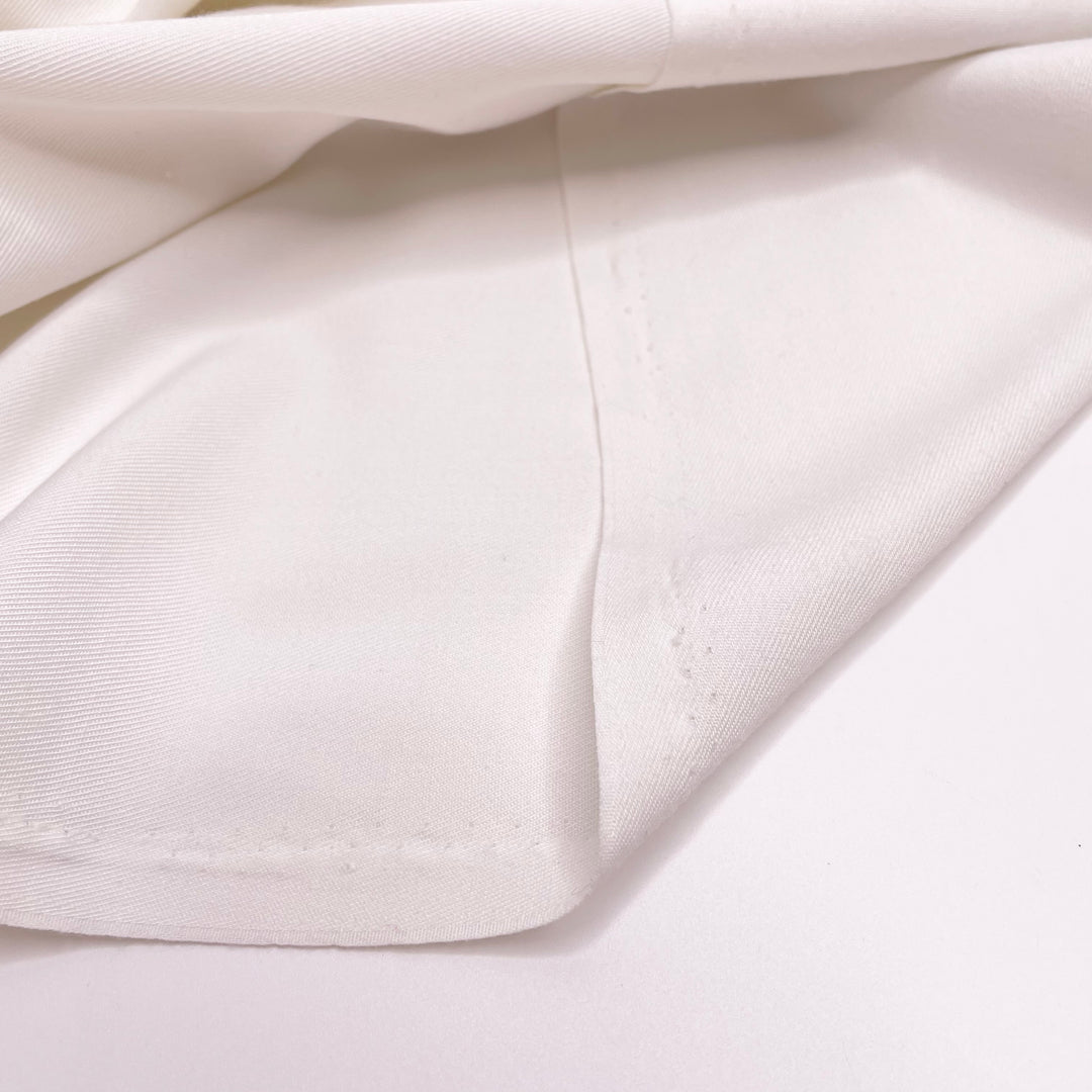 Wimbledon White - Twill Weave Polyester Blend Woven - White - 1.9M Bundle