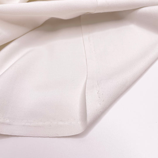 Wimbledon White - Twill Weave Polyester Blend Woven - White - 1.9M Bundle