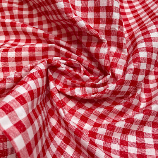 Picnic Table Chic - Poly Woven - Red/White Plaid - 1.35M Bundle