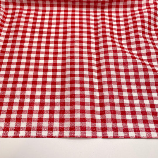 Picnic Table Chic - Poly Woven - Red/White Plaid - 1.35M Bundle