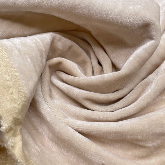 Sun Glare - Velvet Polyester Blend Woven - Cream - 1.15M Bundle
