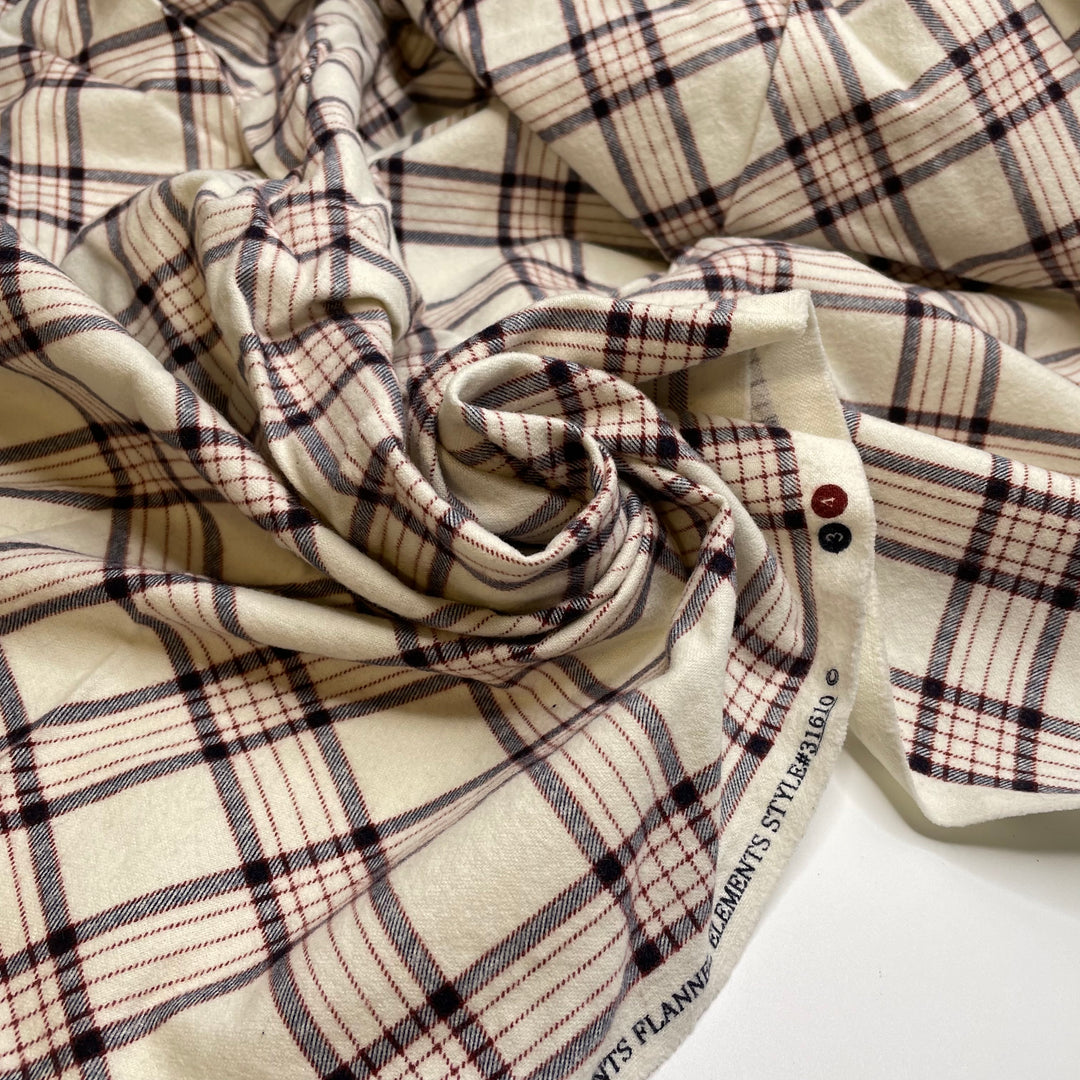 Beaver Dam - Flanel Cotton Woven - Cream Multi Plaid - 3M Bundle