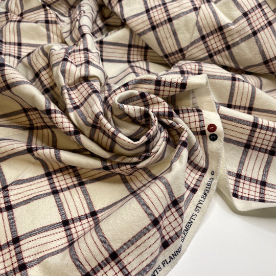 Beaver Dam - Flanel Cotton Woven - Cream Multi Plaid - 3M Bundle