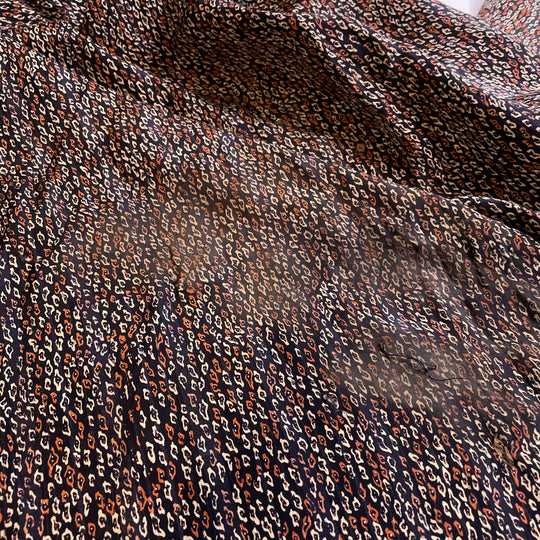 Escargot - Satin Poly Woven - Black Multi Abstract - Bundles