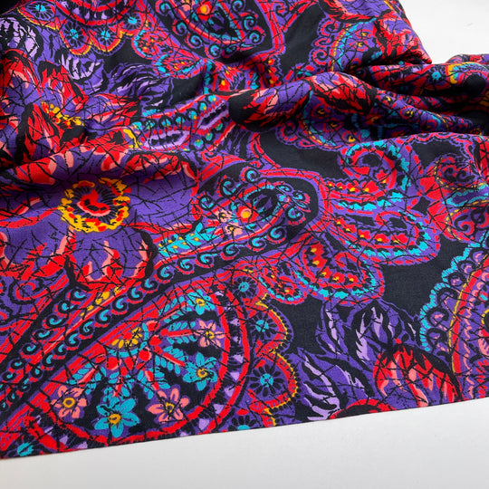 UB - Bath Crystals - Cotton Woven - Black Multi Geometric - 2.5M Bundle
