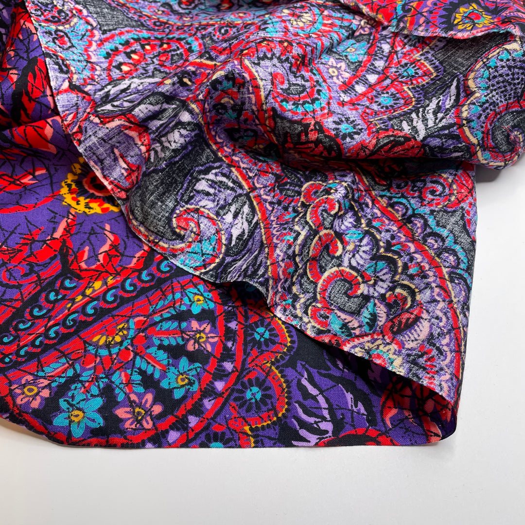 UB - Bath Crystals - Cotton Woven - Black Multi Geometric - 2.5M Bundle