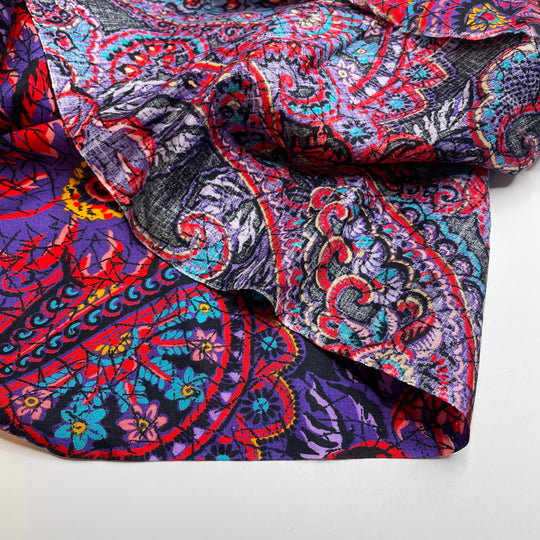 UB - Bath Crystals - Cotton Woven - Black Multi Geometric - 2.5M Bundle