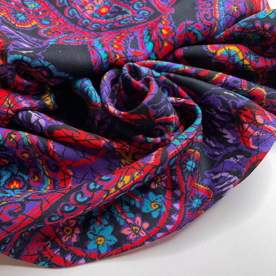 UB - Bath Crystals - Cotton Woven - Black Multi Geometric - 2.5M Bundle