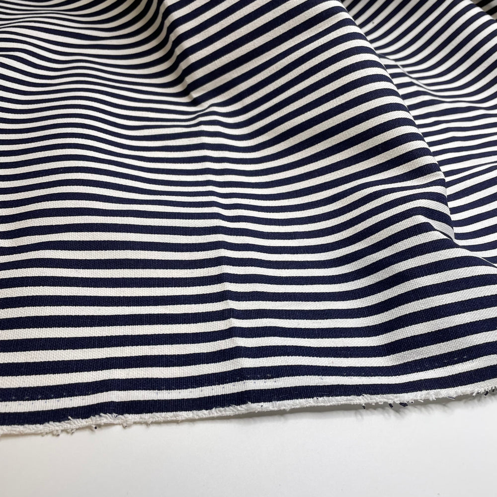 UB - Tried And True - Cotton/Poly Woven - White/Navy Stripes - 1M Bundle
