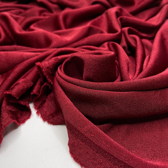 Into It - Poly Knit - Burgundy Subtle Geometric - 0.85M Bundle