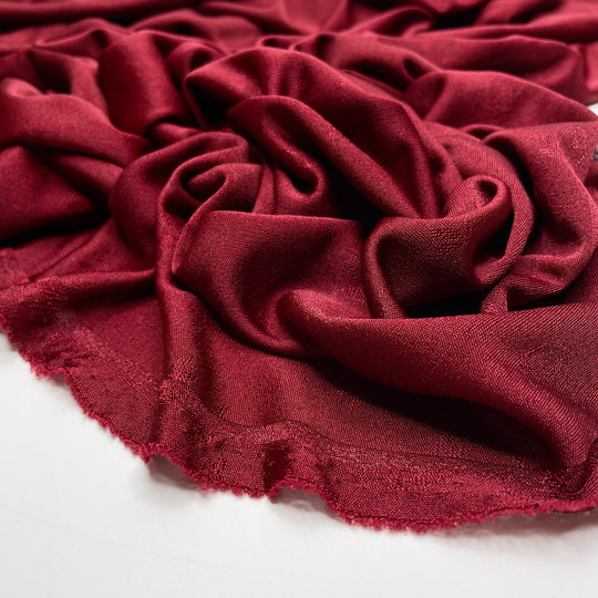 Into It - Poly Knit - Burgundy Subtle Geometric - 0.85M Bundle