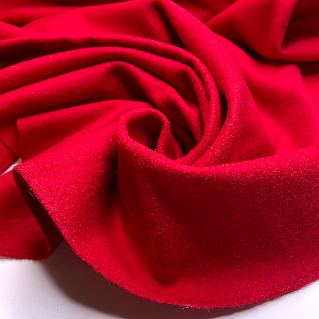 The Perfect Red - Felted Crepe Wool Woven - Red - 1.25M Bundle