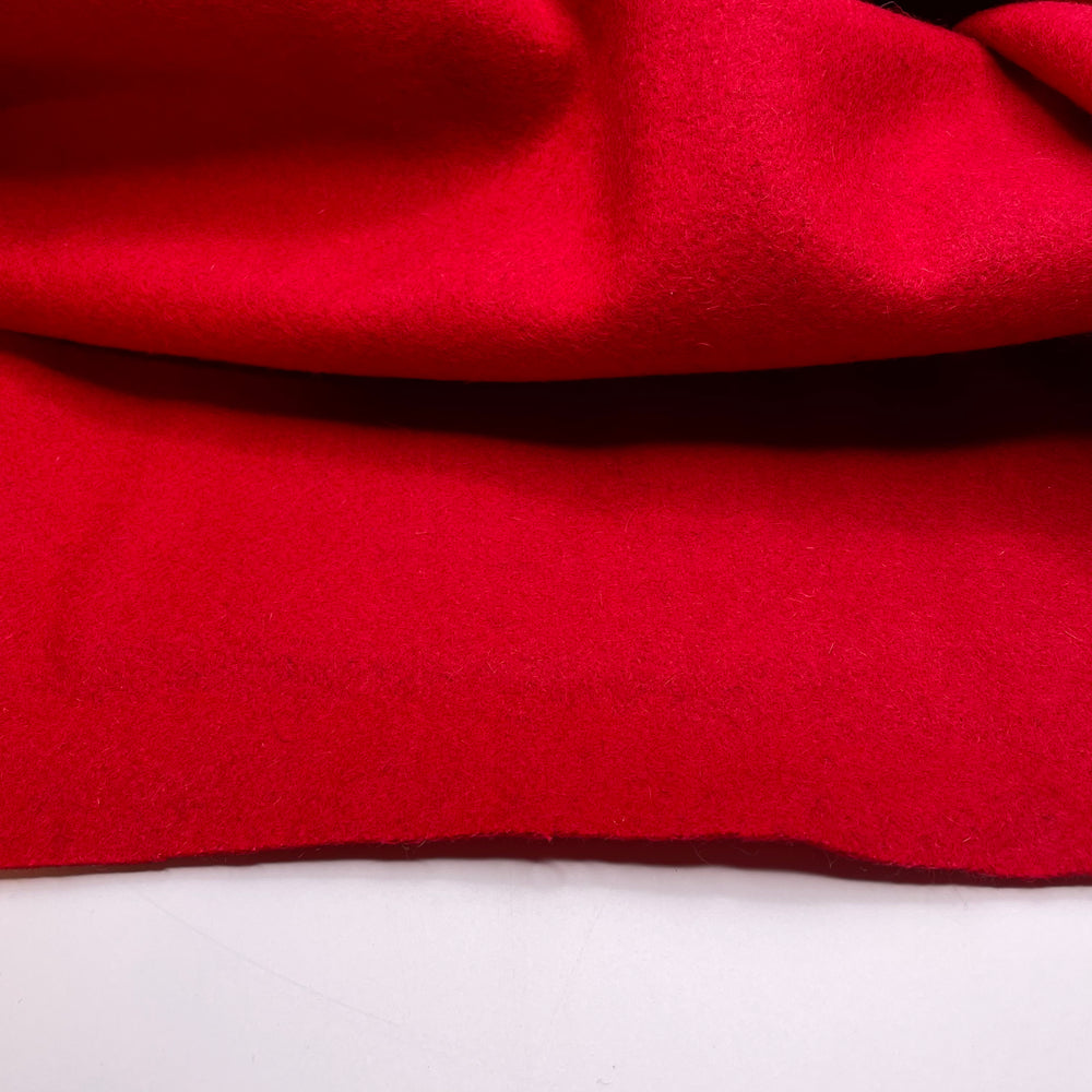 The Perfect Red - Felted Crepe Wool Woven - Red - 1.25M Bundle