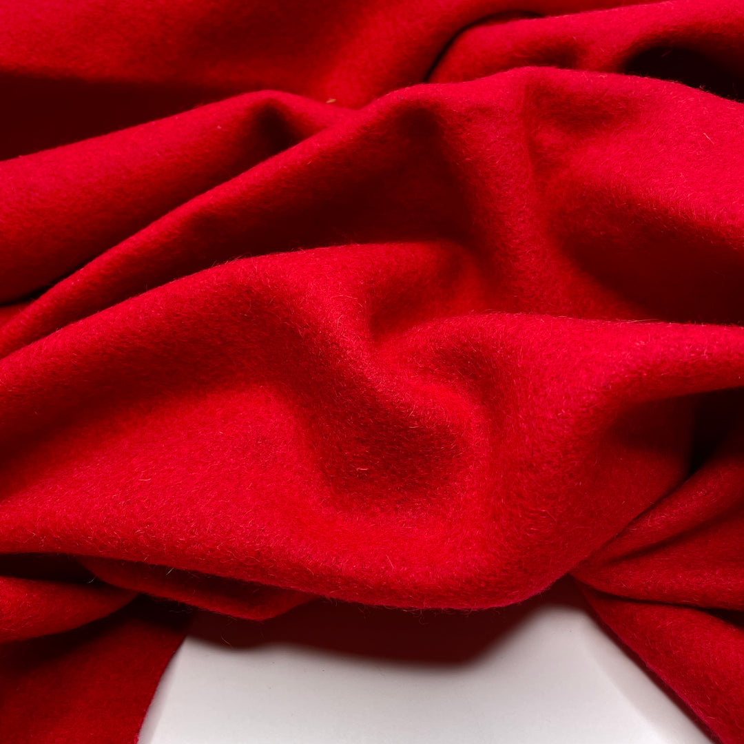 The Perfect Red - Felted Crepe Wool Woven - Red - 1.25M Bundle