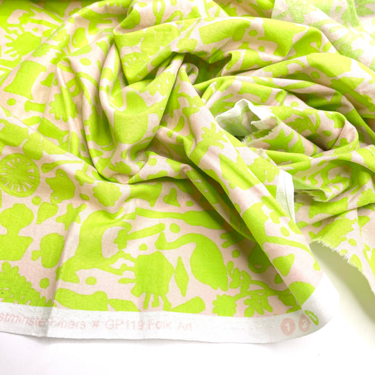 Quilting On Acid - Cotton Woven - Cream Abstract - 1M Bundle