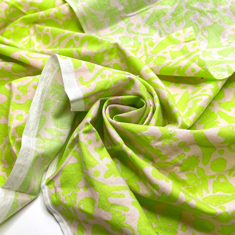 Quilting On Acid - Cotton Woven - Cream Abstract - 1M Bundle
