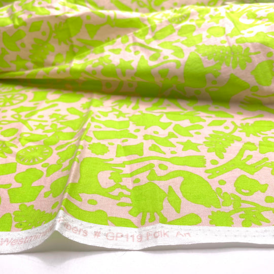 Quilting On Acid - Cotton Woven - Cream Abstract - 1M Bundle